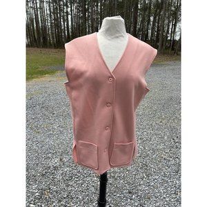 Vintage vest polyester wool Sue Ann Inc 1970’s size 18